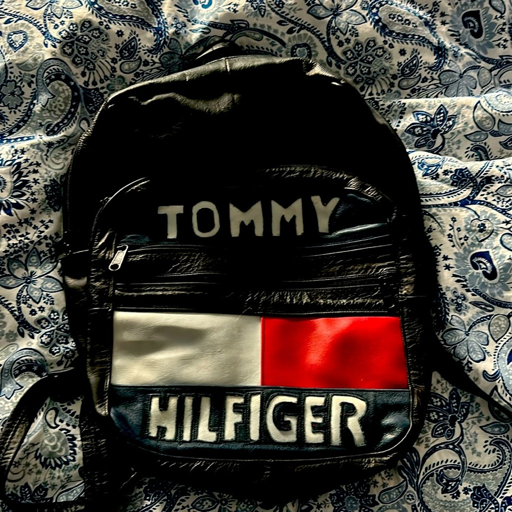 Leather backpack